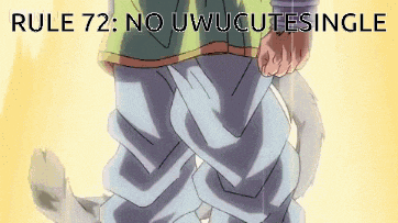 a picture of a person with the words rule 72 no uwucutesingle on the bottom