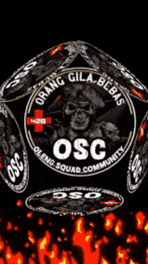 a close up of a logo for osc racing squad company