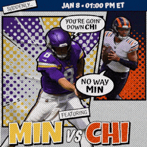 an advertisement for a football game between minnesota vikings and the bears