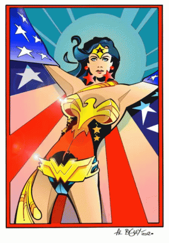 Wonder Woman Flashy GIF - Wonder Woman Flashy America GIFs