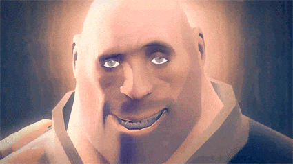 a bald man with blue eyes is smiling in a video game