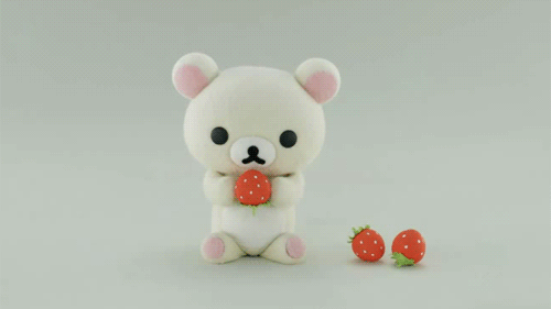 Cuteee GIF - Rilakkuma Korilakkuma Strawberry GIFs