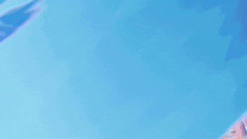 a cartoon of a girl in a bikini is floating in the air