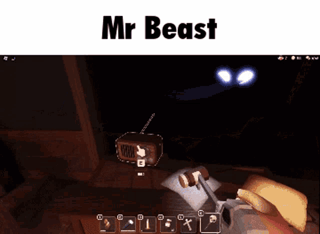 a screenshot of a video game with the words mr beast above it