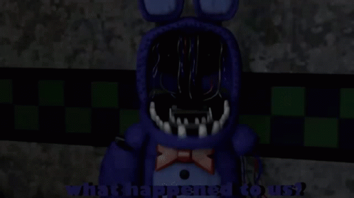Fnaf Withered Bonnie GIF - Fnaf Withered Bonnie What Happened To Us GIFs
