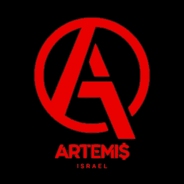 a logo for artemis israel with a red letter a