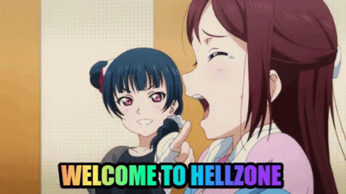 Welcome To Hell Zone Love Live Sunshine GIF - Welcome To Hell Zone Love Live Sunshine Riko GIFs