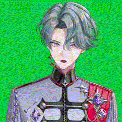 a close up of a person 's face on a green screen
