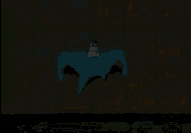 a cartoon drawing of a man laying on the floor
