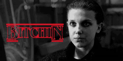 a black and white photo of a person with the word bitch in red letters