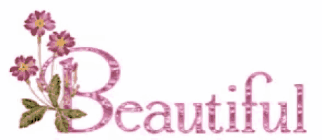 the word beautiful is surrounded by pink flowers