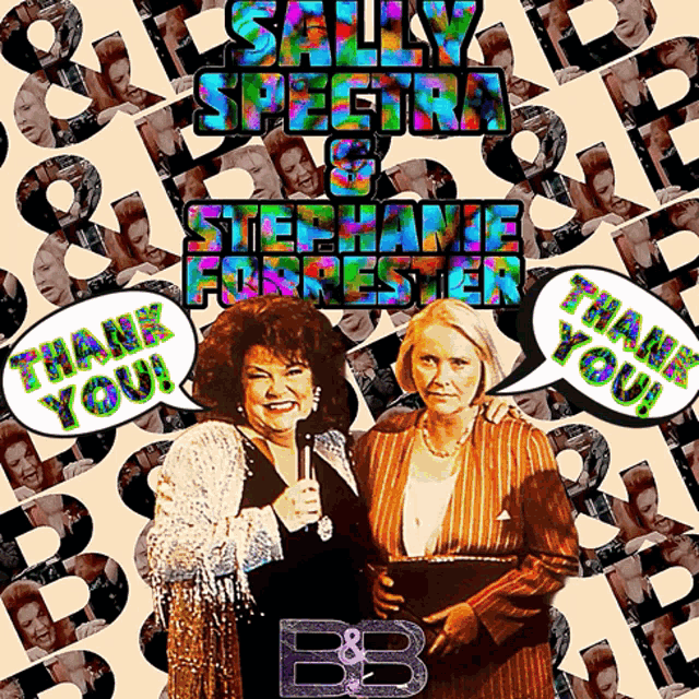 a collage of sally spectra and stephanie forrester