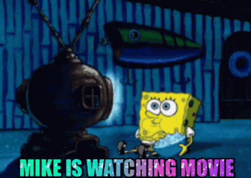 Mike Watching Movie GIF