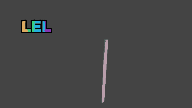 a computer generated image of a person standing in the dark with a rainbow colored text .