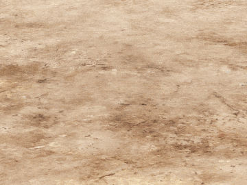 a cartoon character is sitting in the dirt in front of a house and a tree