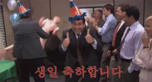 마이클 스캇 오피스 생일 생일축하합니다 축하합니다 생축 생일축하 캐럴 GIF - Happy Birthday The Office GIFs