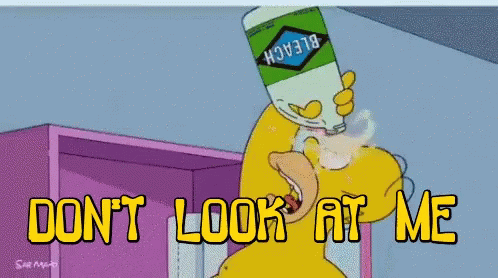 Dont Look At Me Bleach GIF - Dont Look At Me Bleach Homer Simpson GIFs