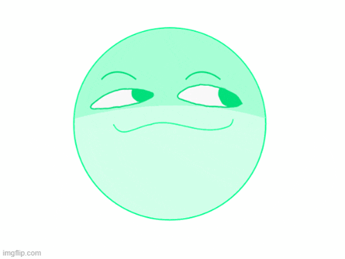 a drawing of a green circle with a face on it and the url imgflip.com at the bottom