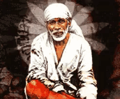 a painting of a man with a beard and a bandana on his head sitting on a rock .