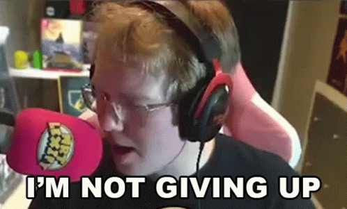 Im Not Giving Up Mrtlexify GIF - Im Not Giving Up Mrtlexify Not Gonna Give Up GIFs