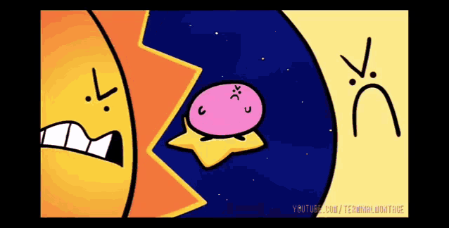 a cartoon of a sun and a star with the words youtube.com at the bottom right