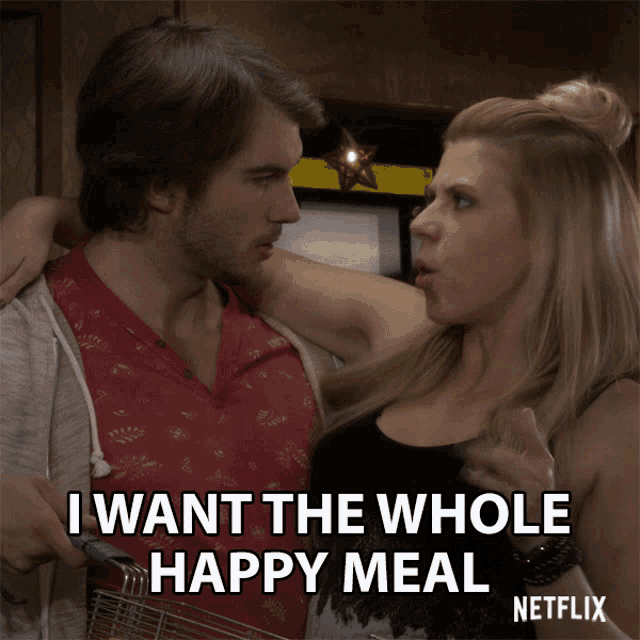 I Want The Whole Happy Meal Kiss GIF - I Want The Whole Happy Meal Kiss Give Me The Whole Happy Meal GIFs