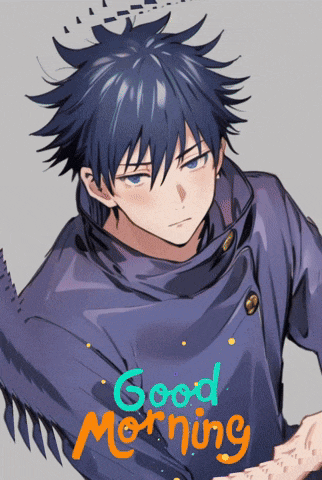 a drawing of a person with the words good morning written on it