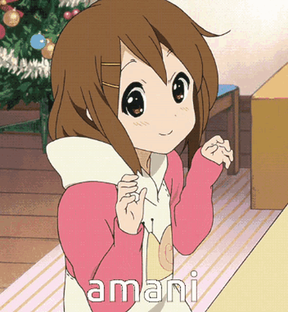 a cartoon girl with the name amani written on the bottom