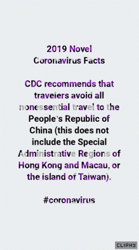 Cdc Coronavirus GIF - Cdc Coronavirus Facts GIFs