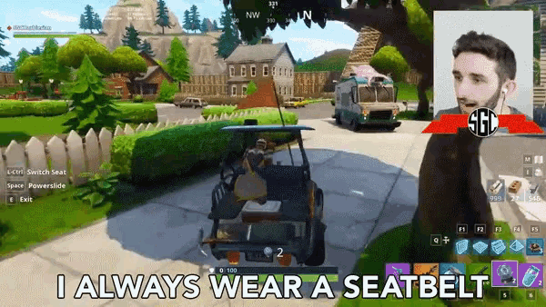I Always Wear A Seatbelt Safety First GIF - I Always Wear A Seatbelt Safety First Golf Cart GIFs