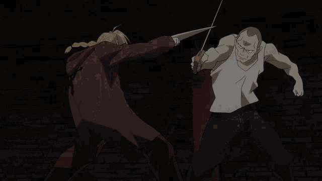 a man in a white shirt is fighting another man with a lightning bolt coming out of his head