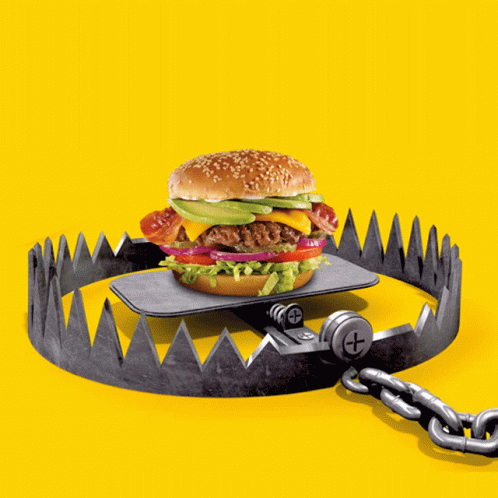 Ham Burger Trap GIF - Ham Burger Trap Its A Trap GIFs