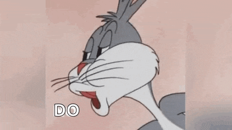bugs bunny from the looney tunes cartoon is making a funny face .