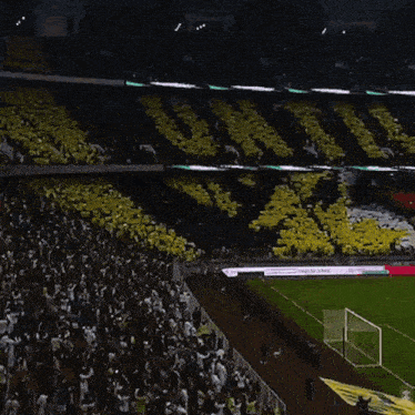 a soccer field with a banner that says ' ucsd ' on it