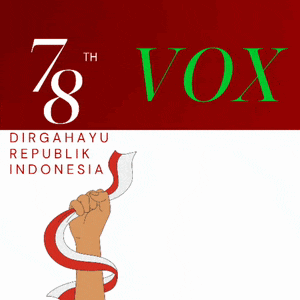 a poster that says 78th vox and dirgahayu republik indonesia