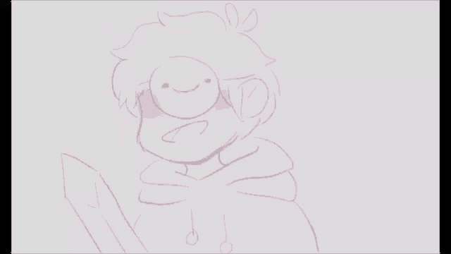 a drawing of a person with a tear running down their cheek