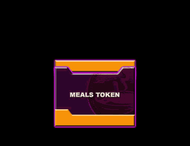 a picture of a robot with a bowl of food on his head and the words meals token below it