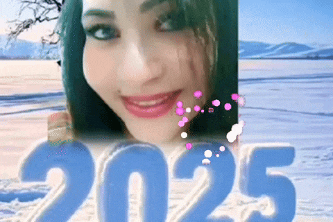 a picture of a woman with the number 2025 in the background