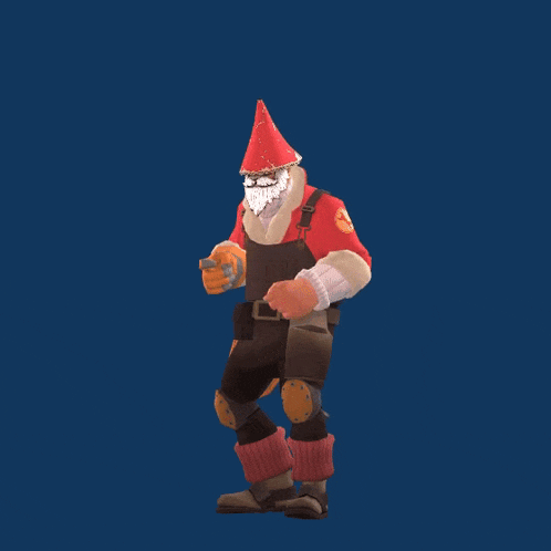 a cartoon character with a red hat on his head