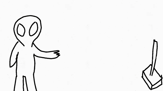 a black and white drawing of a skeleton holding a large axe .