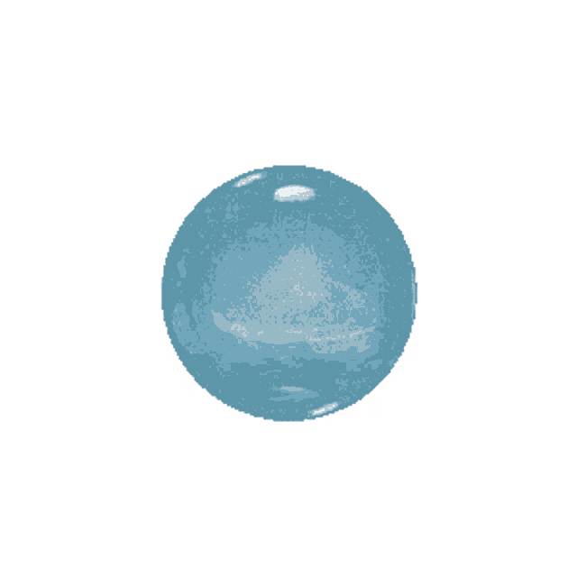 a light blue sphere with a white center
