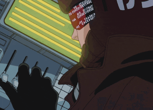 a cartoon drawing of a man looking at a screen that says ' j.m. tabaria ' on it