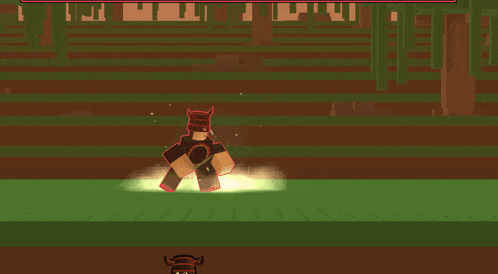 a cartoon character with a sword and shield is jumping in the air