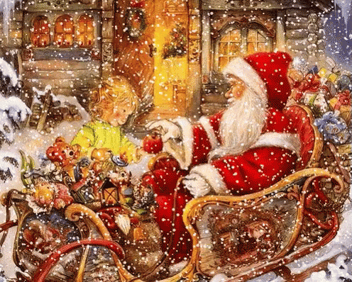Santa Snowy GIF - Santa Snowy Snowing GIFs