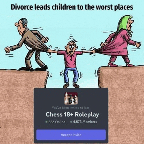 a divorce leads children to the worst places with a chess 18+ roleplay