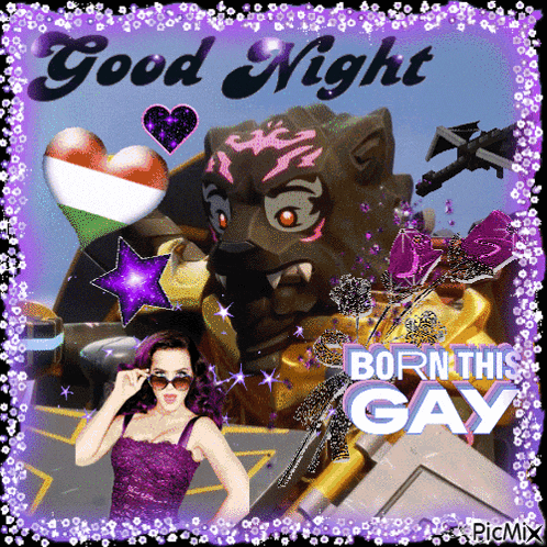 a picture of a woman and a robot with the words " born this gay "