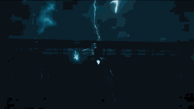 a man in a red cape is holding a torch in front of a lightning bolt