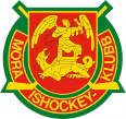 a logo for a hockey team with a dragon and an angel