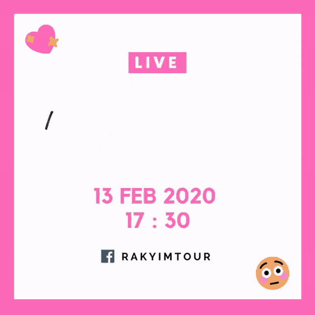 an advertisement for a live february 13th 2020 event