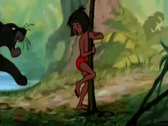 Bagheera Mowgli GIF - Bagheera Mowgli Wedgie GIFs